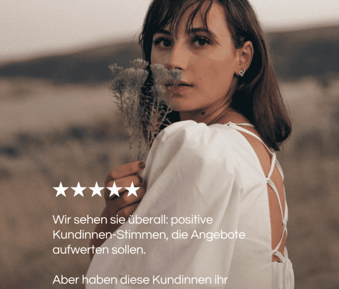 Beitragsbild mit fünf Sternen über einem Text auf beigem Hintergrund. Der Text stellt die Frage, ob für positive Aussagen, Bilder und andere Inhalte zuerst eine Zustimmung nötig ist.